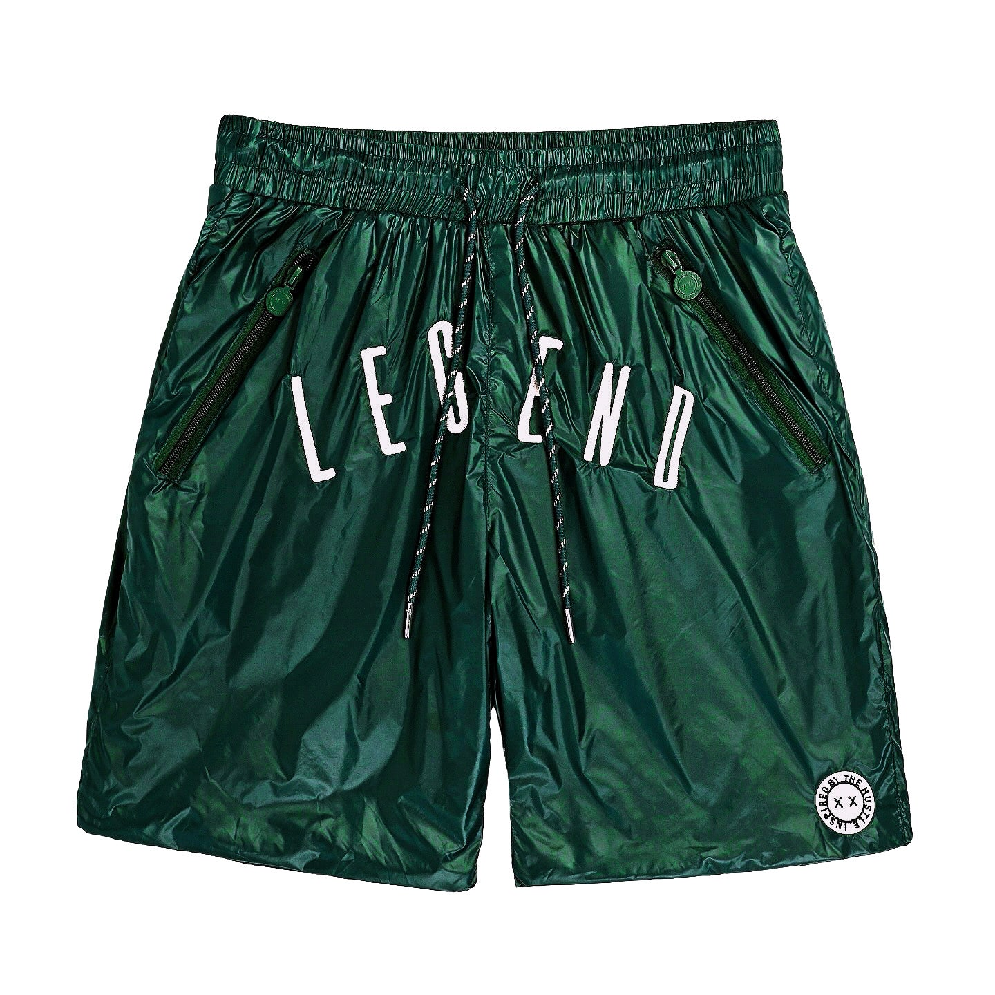 Legend Embroidered Shorts Money Green/White* - UndraftedShop