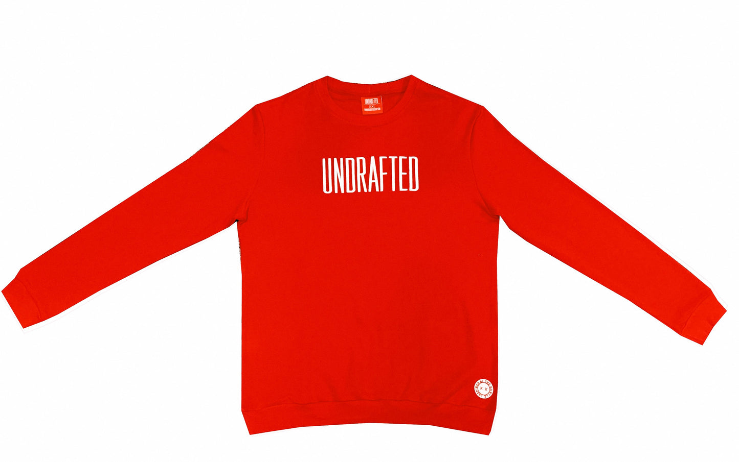 Embroidered Undrafted Sweatshirt Red/White* - UndraftedShop