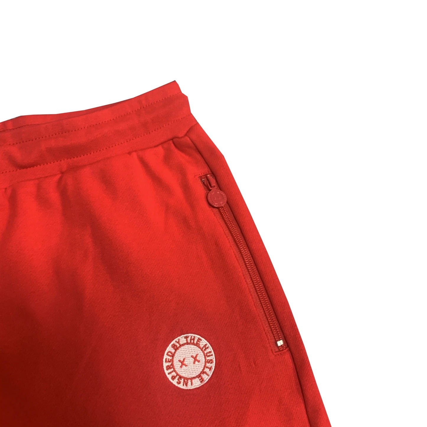 Embroidered Inspired Cotton Shorts Red/White* - UndraftedShop