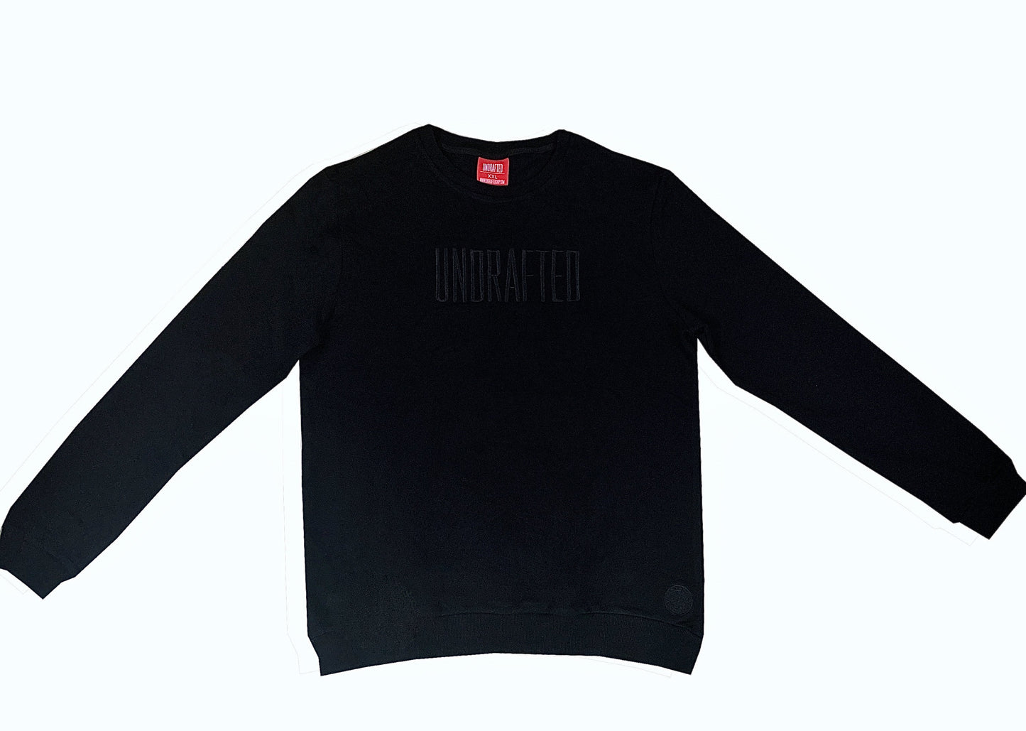 Embroidered Undrafted Sweatshirt Black/Black* - UndraftedShop