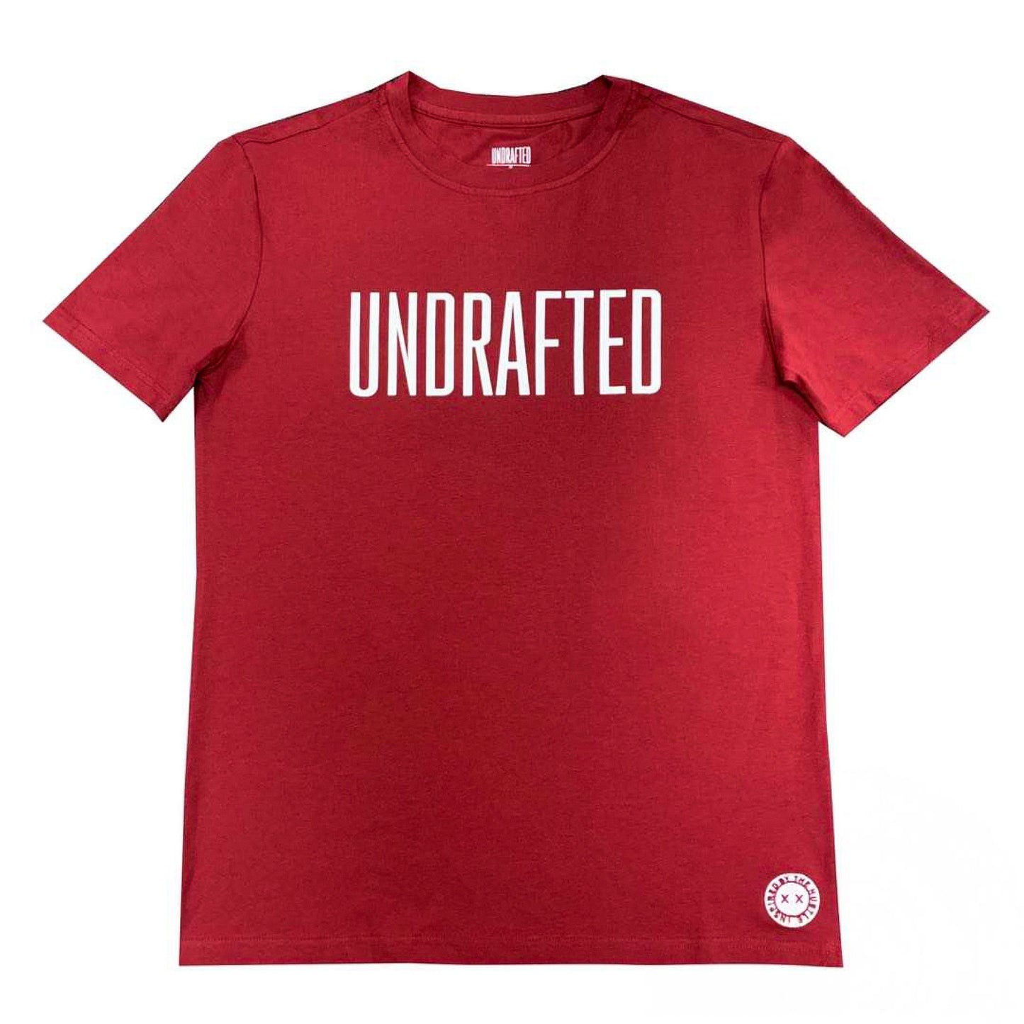 Undrafted T-Shirt Maroon/White* - UndraftedShop