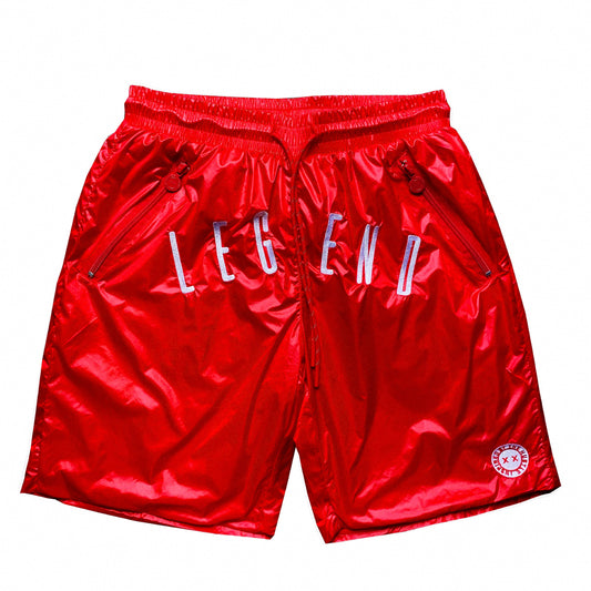 Legend Embroidered Shorts Red/White