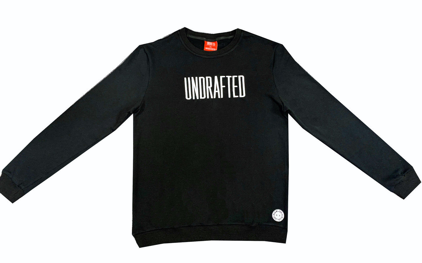 Embroidered Undrafted Sweatshirt Black/White - UndraftedShop