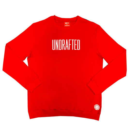 Embroidered Undrafted Sweatshirt Red/White*