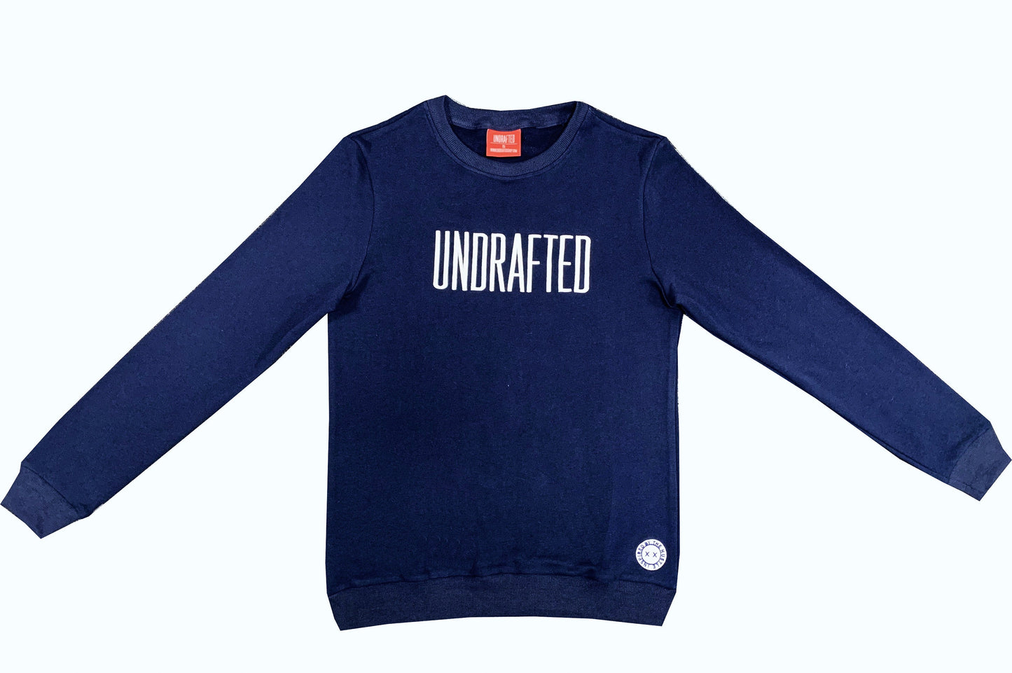 Embroidered Undrafted Sweatshirt Navy Blue/White*