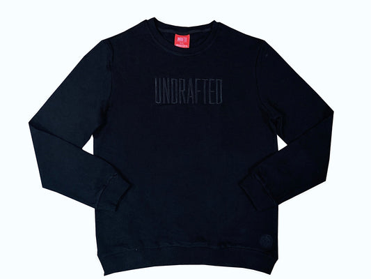 (Copy) Embroidered Undrafted Sweatshirt Black/Black