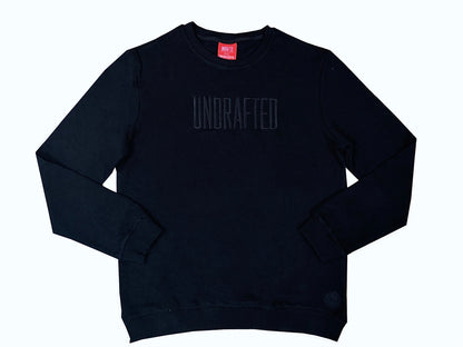 Embroidered Undrafted Sweatshirt Black/Black*