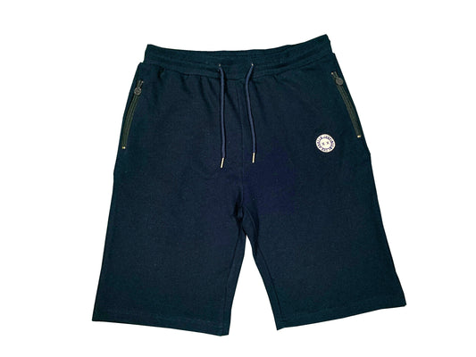 Embroidered Inspired Cotton Shorts Navy Blue/White*