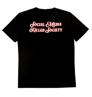 Social Media Killed Society T-Shirt Black/Red/White