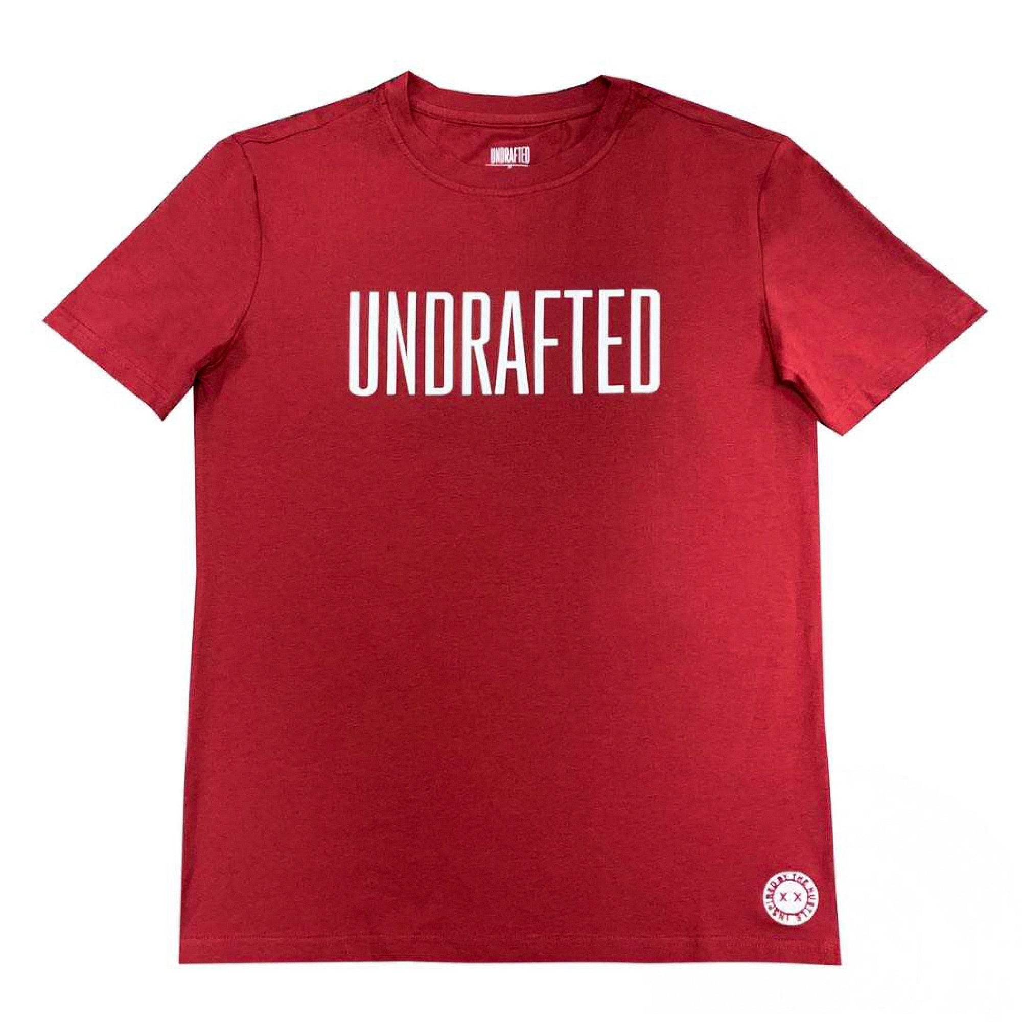 Undrafted T-Shirt Maroon/White