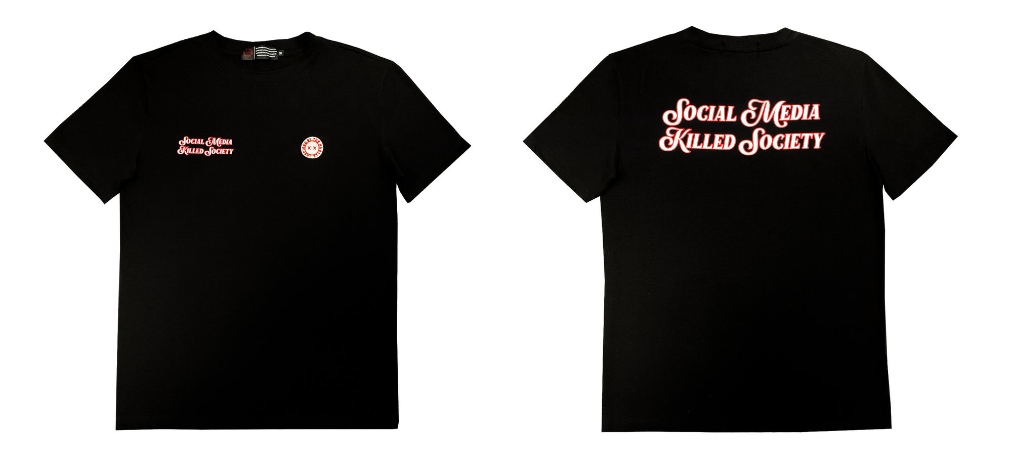 Social Media Killed Society T-Shirt Black/Red/White