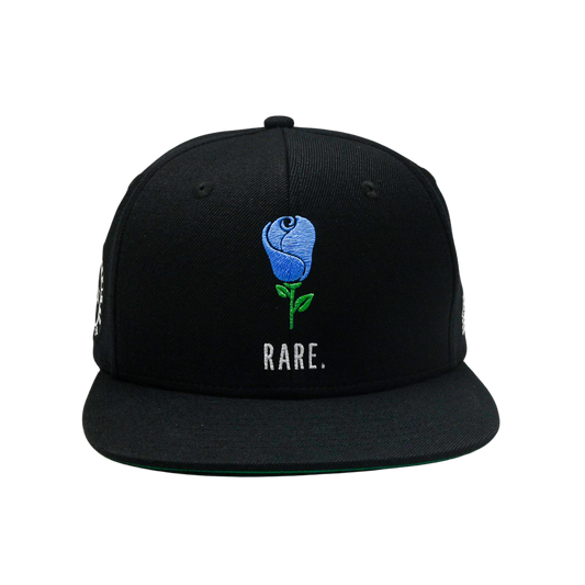 Rare Rose Snapback Black/Carolina Blue/White