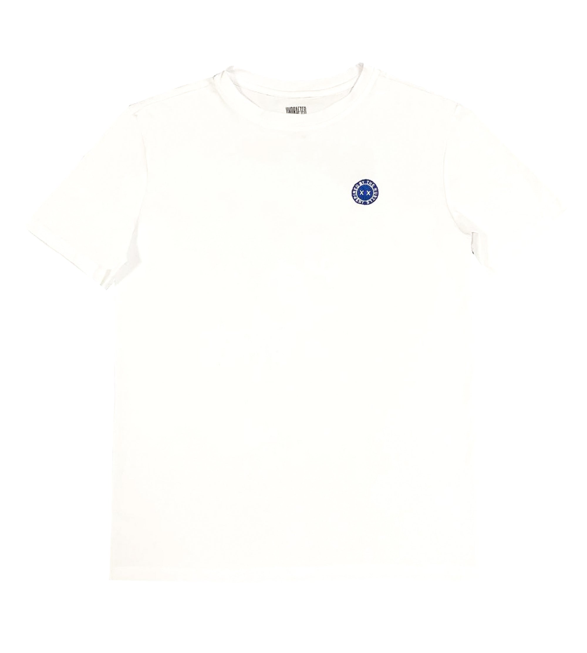 Inspired Badge Essential T-Shirt White/Navy Blue