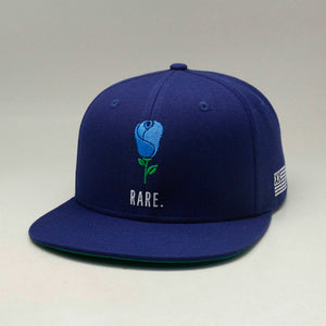 Rare Rose Snapback Navy Blue/Carolina Blue/White
