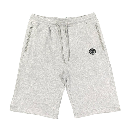 Embroidered Inspired Cotton Shorts Grey/Black