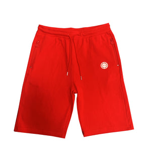 Embroidered Inspired Cotton Shorts Red/White