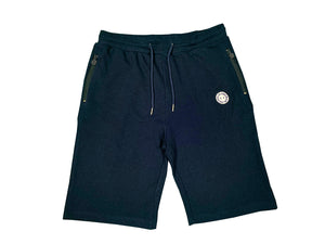Embroidered Inspired Cotton Shorts Navy Blue/White