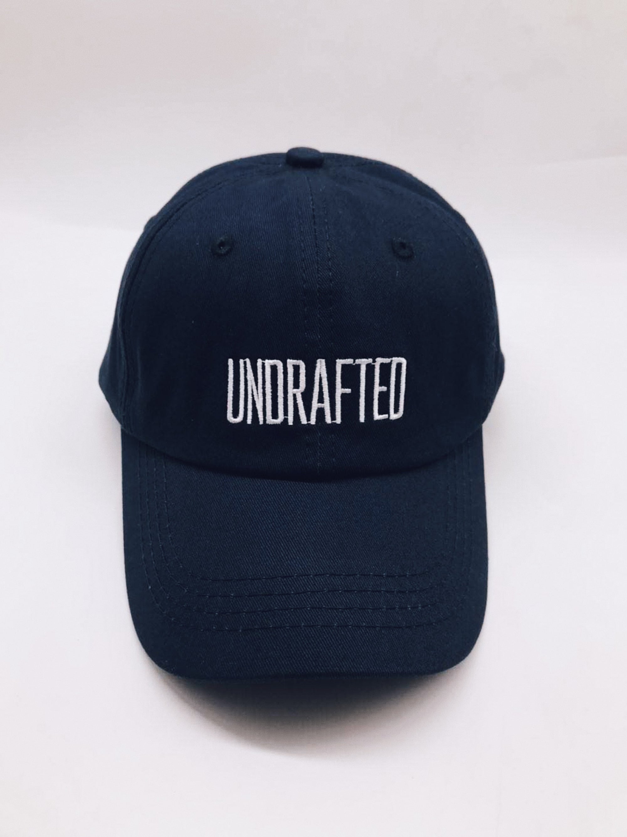 Undrafted Dad Hat - Navy Blue/White